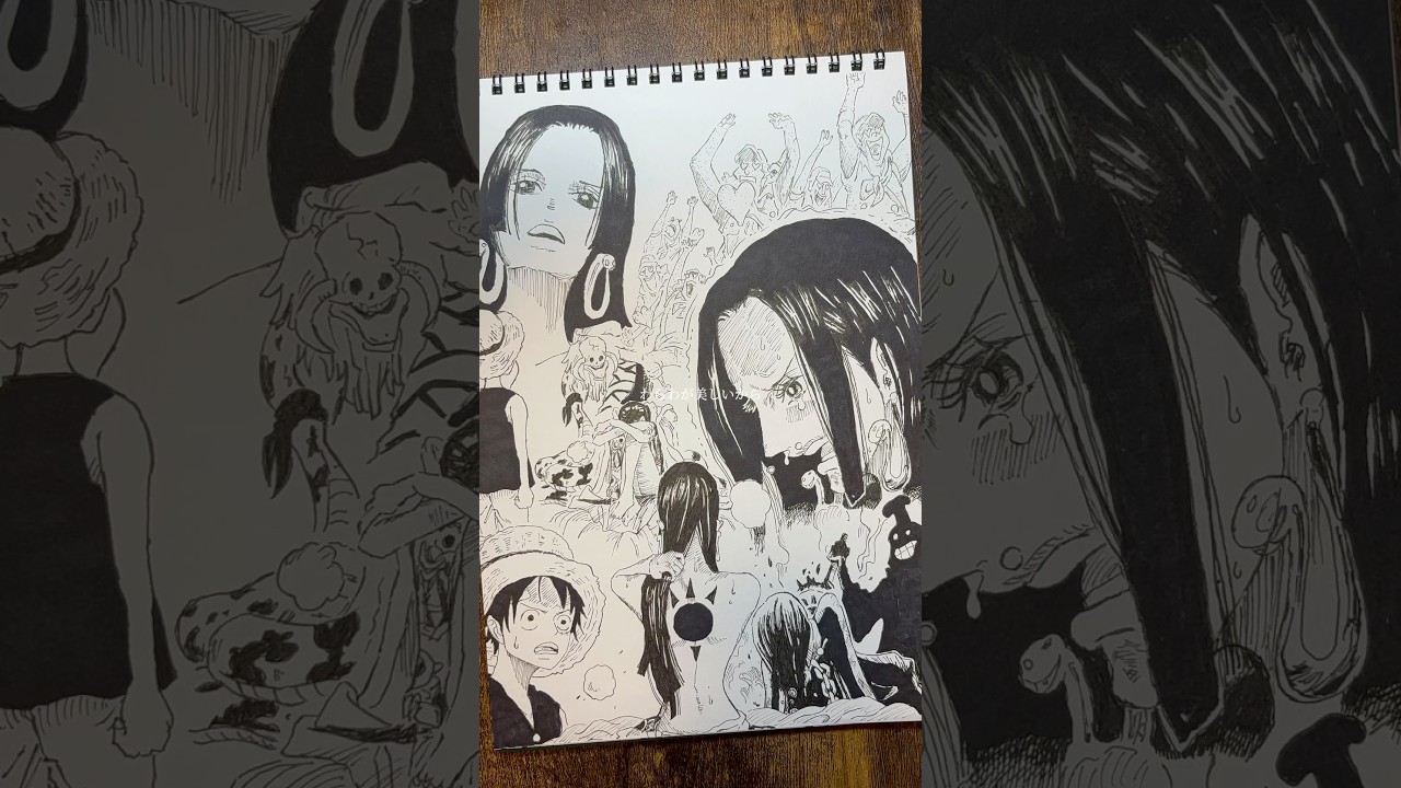 「ハンコック過去」#一発描き #模写 #ワンピース #ハンコック #shorts