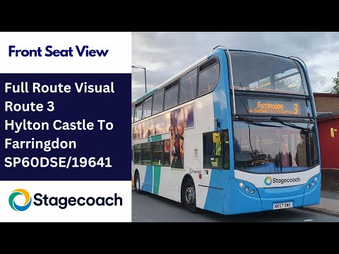 Full Route Visual | Stagecoach NE Bus Route 3 - Hylton Castle To Farringdon | SP60DSE/19641