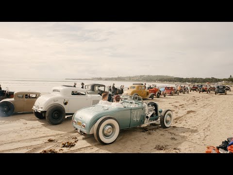 Low Tides & High Vibes Rattletrap VII. 100’s of hot rods on the beach.