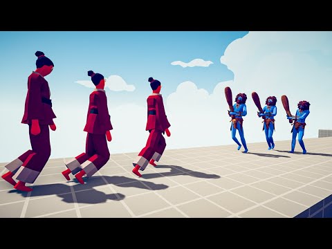 TAEKWONDO vs TRIBAL UNITS - Totally Accurate Battle Simulator TABS