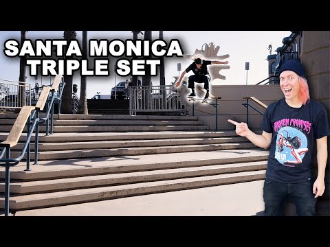Skating the Santa Monica Triple Set in 2023!? - Spot History Ep. 8