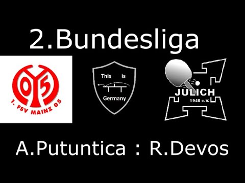 2.Bundesliga | 1.FSV Mainz 05 - TTC Indeland Jülich | A.Putuntica : R.Devos