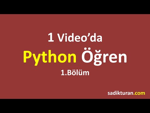 1 Video da Python Dersleri ile Python Programlama için mükemmel bir başlangıç yapın 1 Bölüm