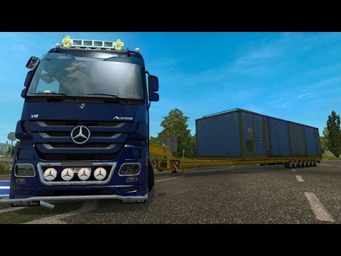 MERCEDES-BENZ ACTROS MP3 REWORKED v1.6 & OVERSIZE TRAILERS 1.26 ETS2 (Euro Truck Simulator 2)