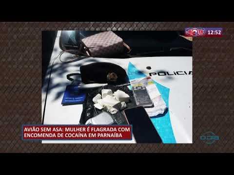 Mulher eÌ flagrada com encomenda de cocaiÌna em ParnaiÌba, PI (26 05 20)