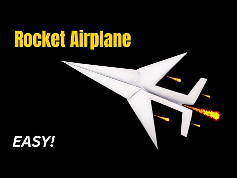 How to Make a Real Paper Rocket Plane | Best Origami Paper Airplane