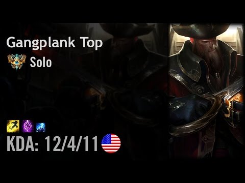 Gangplank Top vs Kennen - Solo - NA Challenger Patch 6.15