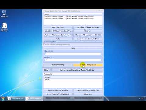 Extract Data & Text From Multiple CSV Files Software