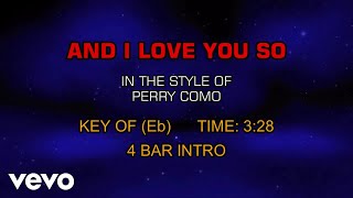 Download lagu Perry Como - And I Love You So (Karaoke) mp3