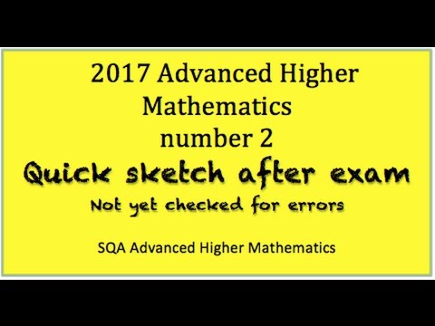 2017 SQA Advanced Higher Mathematics No. 2