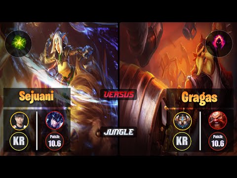 Cuzz SEJUANI (Jungle) [Aftershock] VS GRAGAS - Challenger KR Patch 10.6