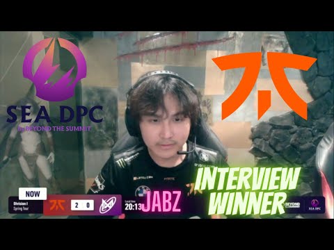 JABZ INTERVIEW WINNER AFTER - FNATIC VS NIGMA GALAXY SEA - DPC SEA 2021/2022 Tour 2: Division I