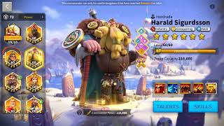 Rok263-VIP15 66M power - expertised : 08 legendary commanders - 19k Gems.