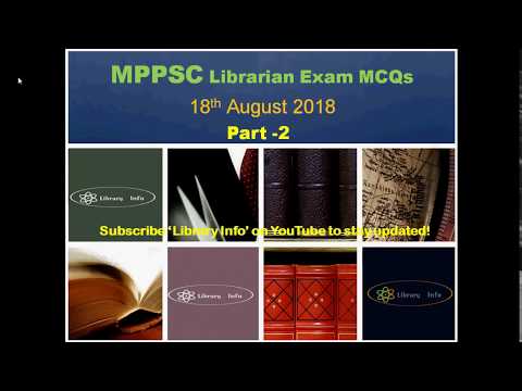 Library Science MCQs: MPPSC Librarian Exam 2018, Part 2 Video