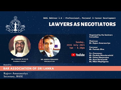 BASL Webinar 4.6 - Lawyers as Negotiators
