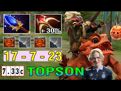 Topson Show [Snapfire] Mid Vs Batrider Best Build Aghs Scepter + Daedalus Deal So Much Damage 7.33C