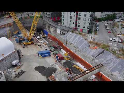 Broadway Subway Project - Time Lapse of Tunnel Boring Machine Assembly