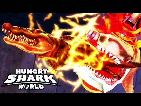 Hungry Shark World - Megalodon vs South China Sea Crocodiles
