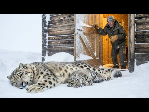 Snow Leopard Mom Carrying Her Cub Knocks on Door and Begs for Help -Next Is SHOCKING | Animal Rescue