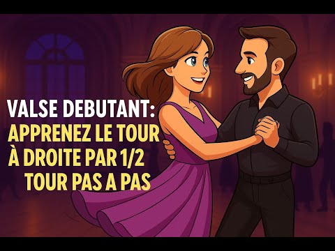 Waltz Beginner: Learn the Right Turn by 1/2 Turn Step by Step! 💃🕺 (600+ Lifetime Lessons)