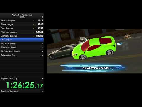 Asphalt 6: Adrenaline - 100% Speedrun WR (3:07:22.31)