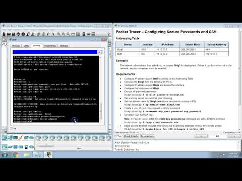 11.2.4.5 Packet Tracer - Configuring Secure Passwords and SSH