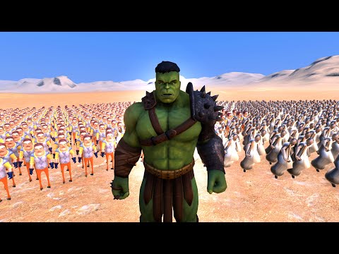 Hulk vs 2000 Granny ve Hello Neighbor Wilson Ordusu Savaşıyor