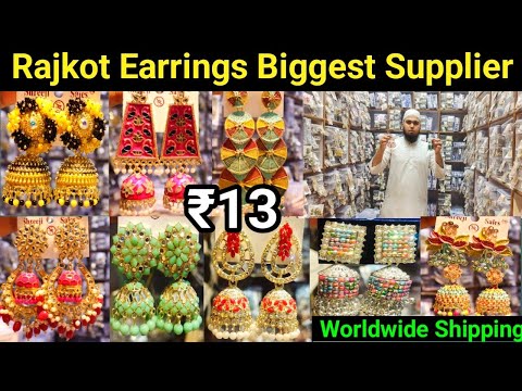 New Latest Trending Rajkot Earrings Collection 2023  | Best Earrings Wholesale Market in Delhi