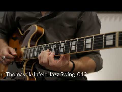 Thomastik Flatwound vs Elixir Roundwound Guitar Strings On A 335 Type Guitar