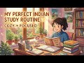 Ghibli Style Indian College Girl Daily Routine Study Yoga Skincare Cooking Library Life