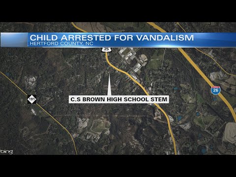 Juvenile arrested for vandalism of Hertford County school