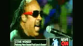 Michael Jackson Memorial - Stevie Wonder - Never Dreamed You'd Leave in Summer.wmv