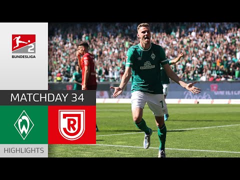 Celebrations in Bremen! | SV Werder Bremen - Jahn Regensburg 2-0 | Highlights | MD 34 –  BL2 - 21/22