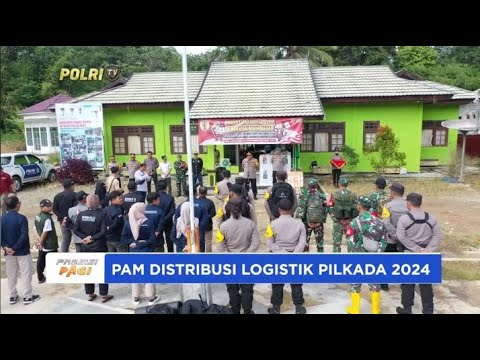 POLRI IKUT DISTRIBUSIKAN LOGISTIK PILKADA DI WILKUM POLRES HULU SUNGAI TENGAH