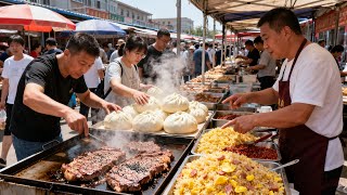 中國河北保定本地人最愛美食街，驢肉火燒吃過癮！大餅捲真實惠，19.9元的鐵板牛排，現炸薯片放心吃！街頭炒飯上班族最愛，韭菜鍋貼外皮焦脆，起司烤冷麵排長隊，1小時不間斷美食分享！一次看過癮！中国河北保定本地人最爱美食街，驴肉火烧吃过瘾！ 大饼卷真实惠，19.9元的铁板牛排，现炸薯片放心吃！ 街头炒饭上班族最爱，韭菜锅贴外皮焦脆，起司烤冷面排长队，1小时不间断美食分享！ 一次看过瘾！