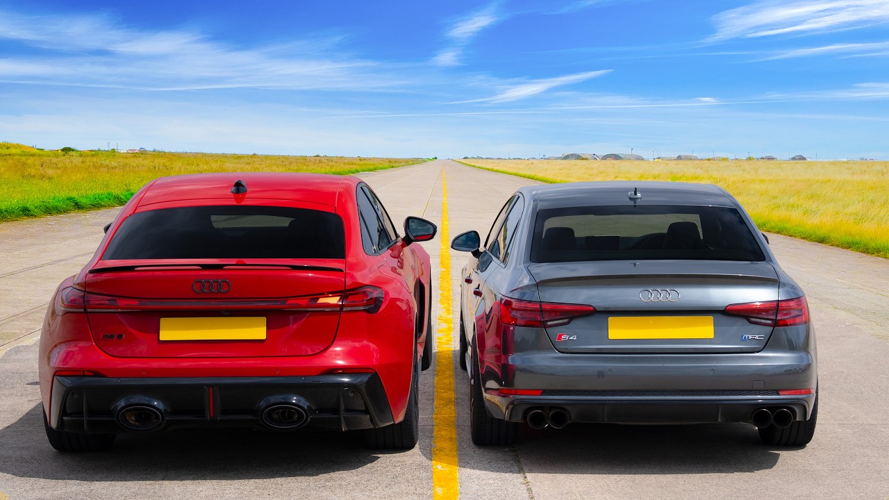 NEW Audi RS5 v TUNED Audi S4 DRAG RACE