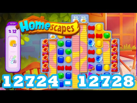 Homescapes Level 12724 - 12728 HD 3 - match puzzle Gameplay | android | IOS | 12725 | 12726 | 12727