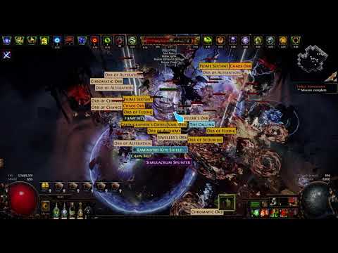Path of Exile T15 Burial chambers 100% delirium juiced boss room