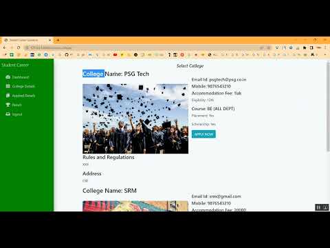 Student Careers in Django Python