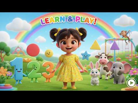 Aisha's Magical Learning Park 🌈 | Learn Numbers, Colors, Shapes & Animals | Kids Educational Cartoon