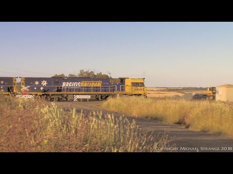 Pacific National PM5 Intermodal Container Train:(11/12/2016) - PoathTV Australian Railways