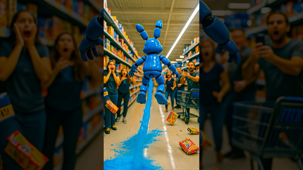 100 Toy Bonnies GO TO Walmart 3:00 AM! #fnaf #walmart #ai #brainrot