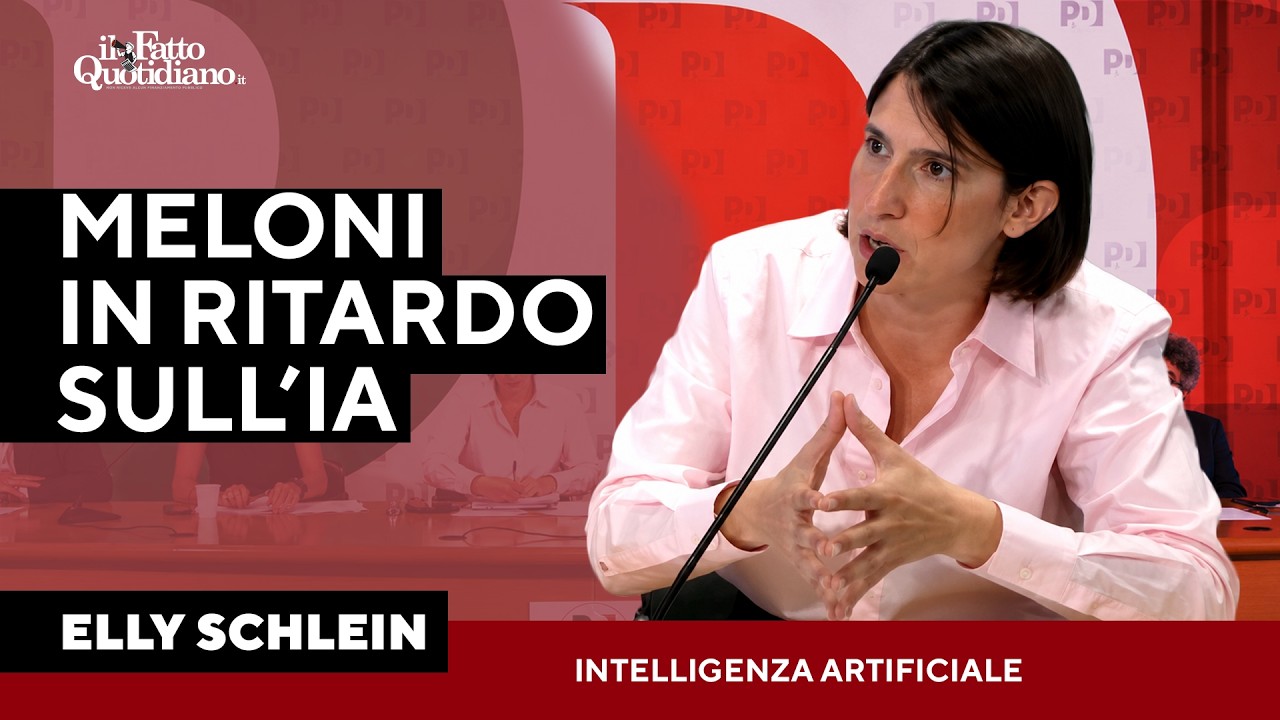 Schlein: “L'intelligenza artificiale sta già sostituendo i lavoratori. La politica deve intervenire”