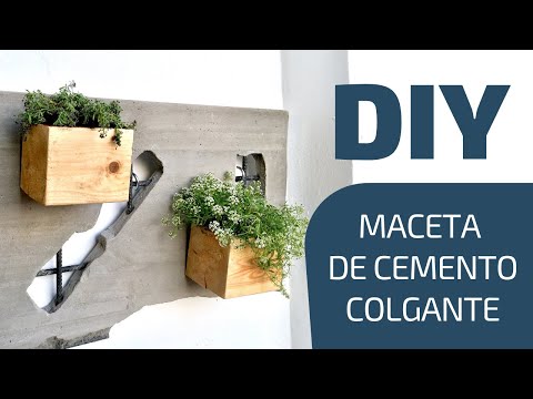 Cómo hacer un macetero colgante de cemento 