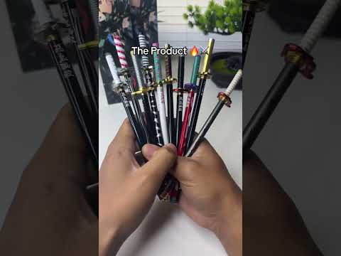 Our real demon slayer pens 🖊️🔥 #demonslayer #kny #pen #anime #shorts