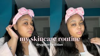 MY SKINCARE ROUTINE | routine for dry skin, drugstore edition