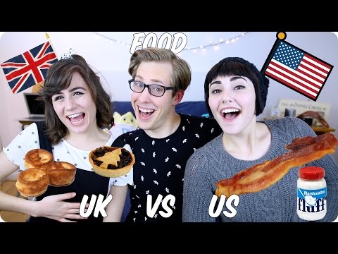 Food! British VS American | Evan Edinger & Dodie Clark & Savannah Brown