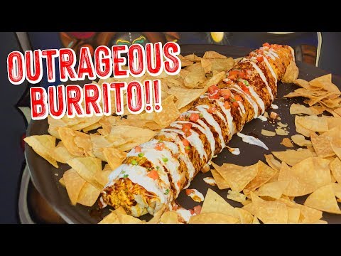 Outrageous Burrito Challenge w/ Spicy Inferno Sauce in New Jersey!! Video