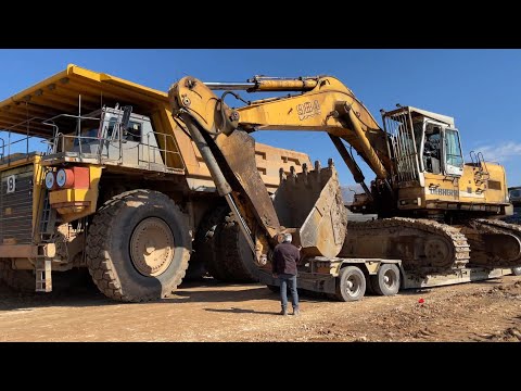 Loading And Transporting On Site The Huge Liebherr 984 Excavator - Fasoulas Heavy Transports