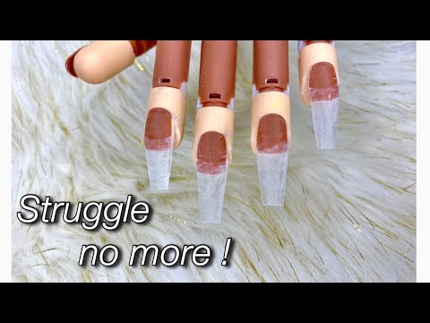 How to apply nail tips on practice hand | nail tips for beginners